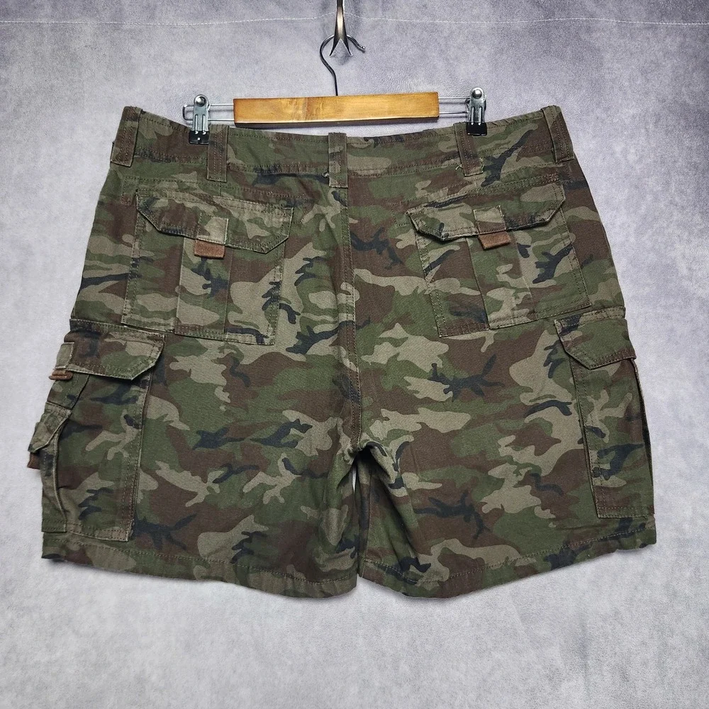 Guide Gear‎ Mens Camo Cargo Shorts Size 38 Woodland Camouflage Cotton Canvas 6in
